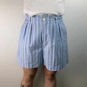Vintage 80s Ambition blue stripe shorts size 10